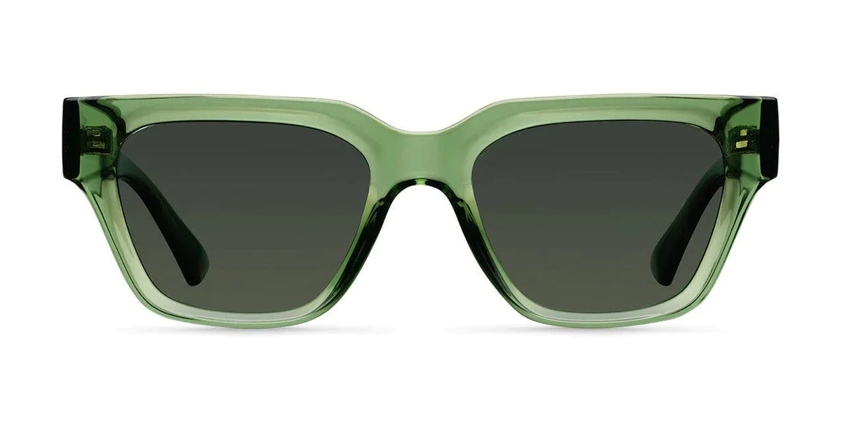 Gafas de sol verde azuladas redondas